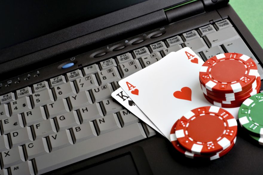 Poker chips and cards for gambling