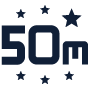 Icon for 50 million people helped worldwide