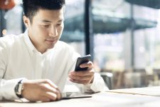 Person on smart phone