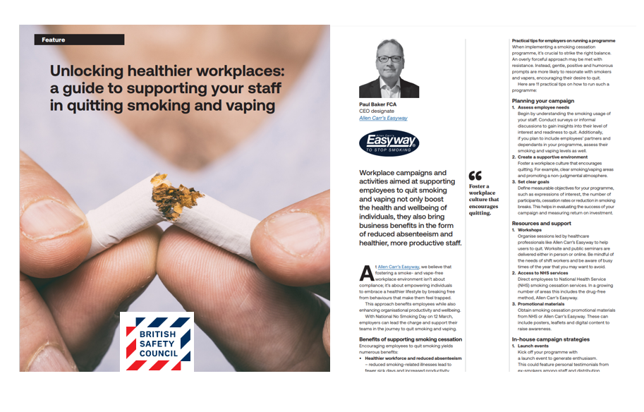 British Saftey council and allen Carrs easyway