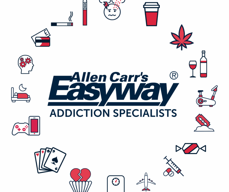 Allen Carr's Easyway logo with addiction icons
