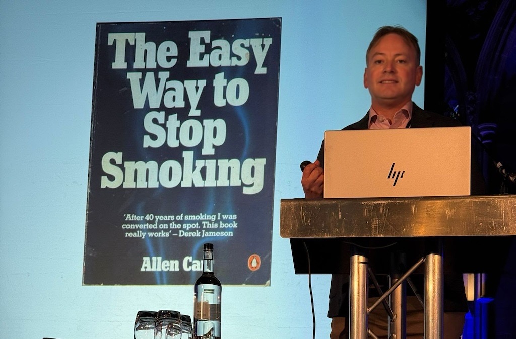 Paul Baker CEO presenting at Allen Carr International Conference